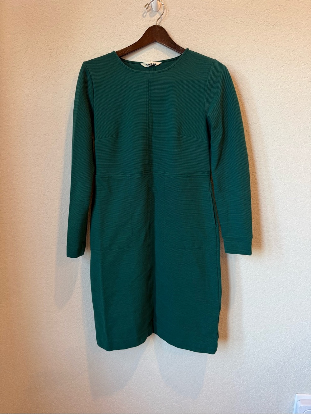Boden Emerald Long Sleeve Sheath Dress
